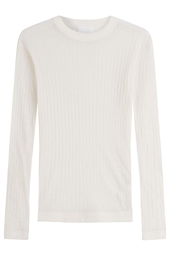 Dkny Dkny Ribbed Wool-alpaca Pullover - Grey