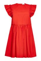 Red Valentino Red Valentino Stretch Cotton Dress With Braided Trim