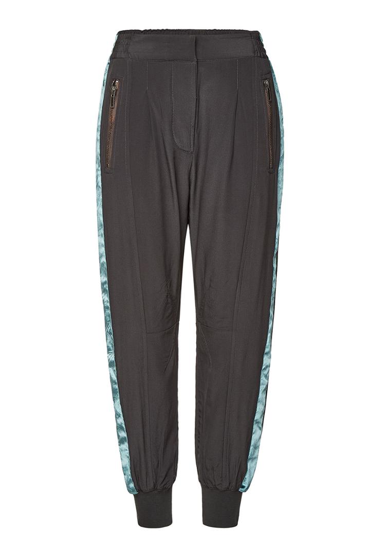 Haider Ackermann Haider Ackermann Silk Pants With Velvet Trim