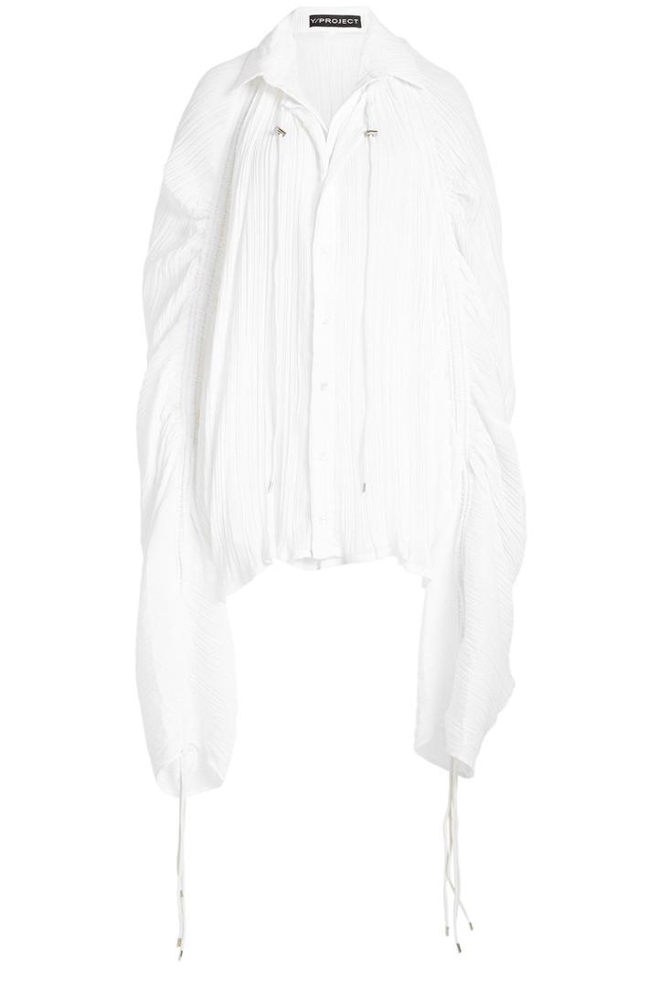 Y/project Y/project Voile Blouse With Drawstring Ties