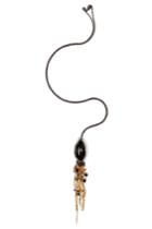 Alexis Bittar Alexis Bittar Ruthenium With Gold-toned Tassel Pendant Necklace - Silver