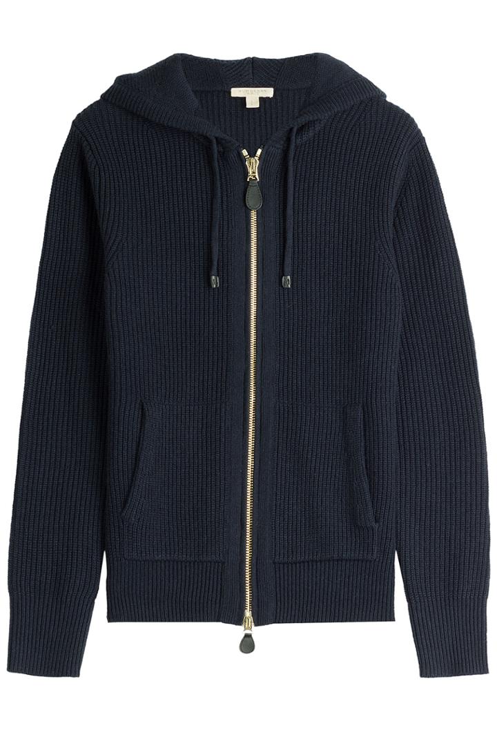 Burberry Brit Burberry Brit Wool-cashmere Zipped Hoody - Blue