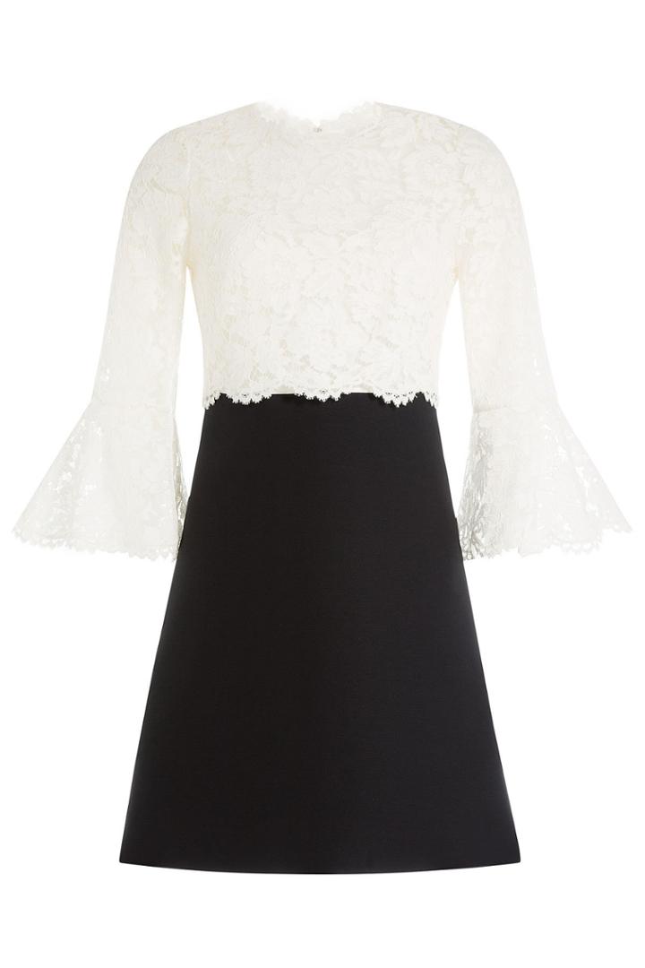 Valentino Valentino Wool-silk Lace Cocktail Dress - Black