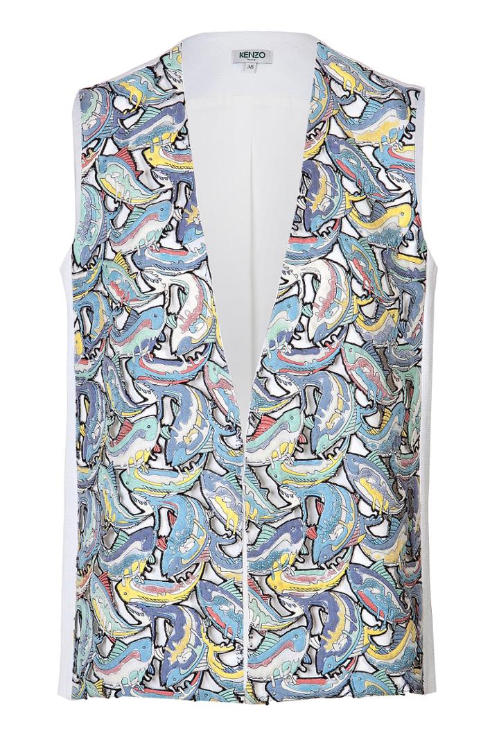 Kenzo Kenzo Fish Print Vest - Blue