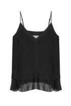 By Malene Birger By Malene Birger Cara Vest With Chiffon Hem - Black