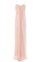 Alexander Mcqueen Alexander Mcqueen Draped Floor Length Silk Dress - Rose