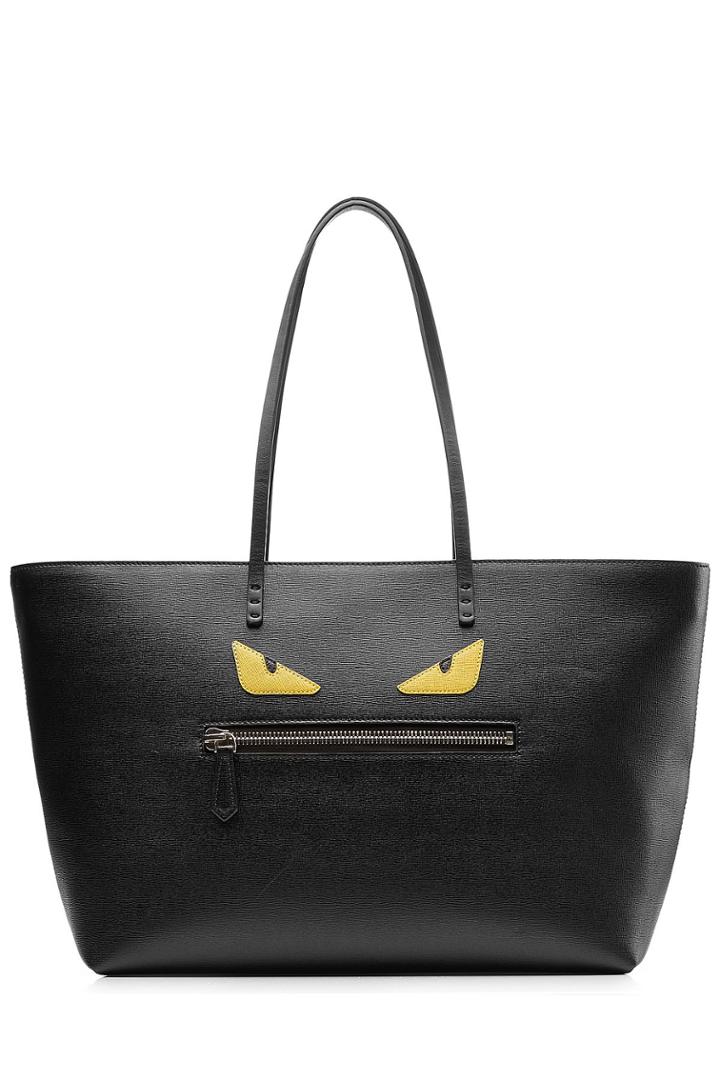 Fendi Fendi Roll Leather Tote - Black