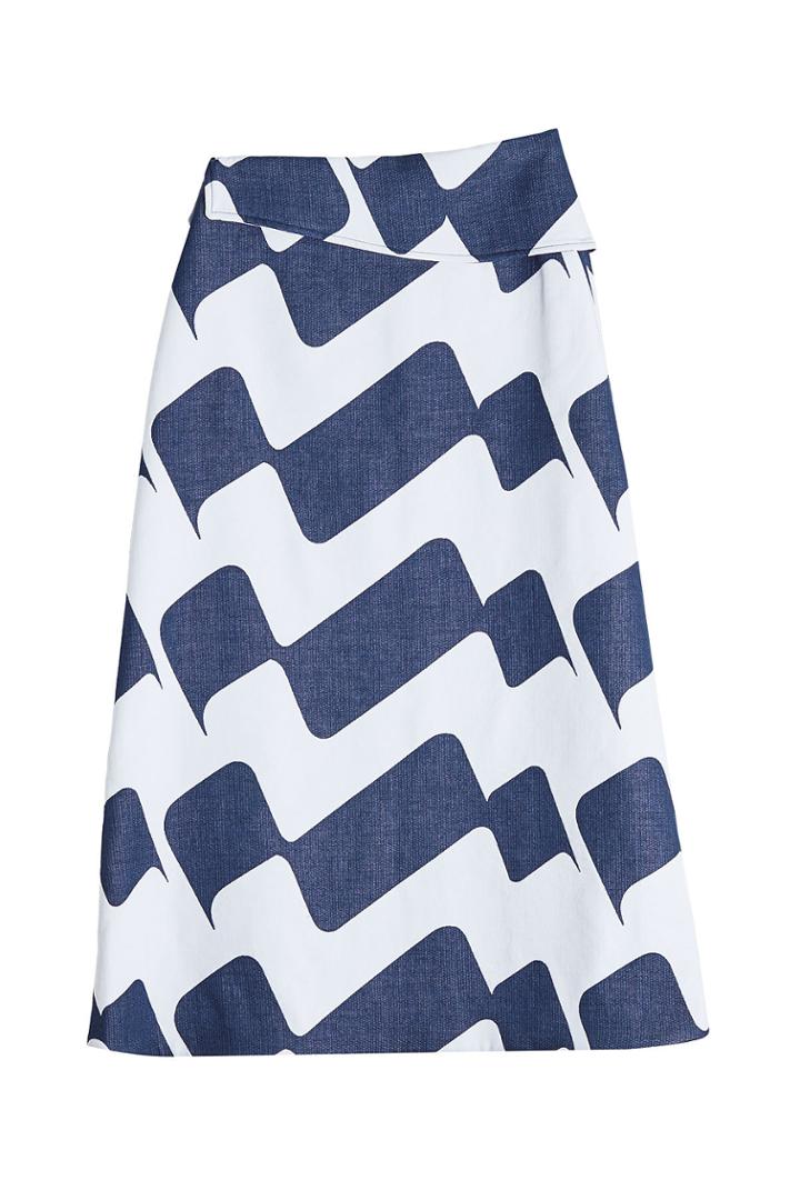 Victoria Beckham Victoria Beckham Printed Skirt With Cotton And Silk
