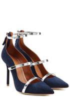 Malone Souliers Malone Souliers Suede Pumps With Leather - Blue