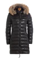 Parajumpers Parajumpers Demi Leather Down Jacket With Fur-trimmed Hood