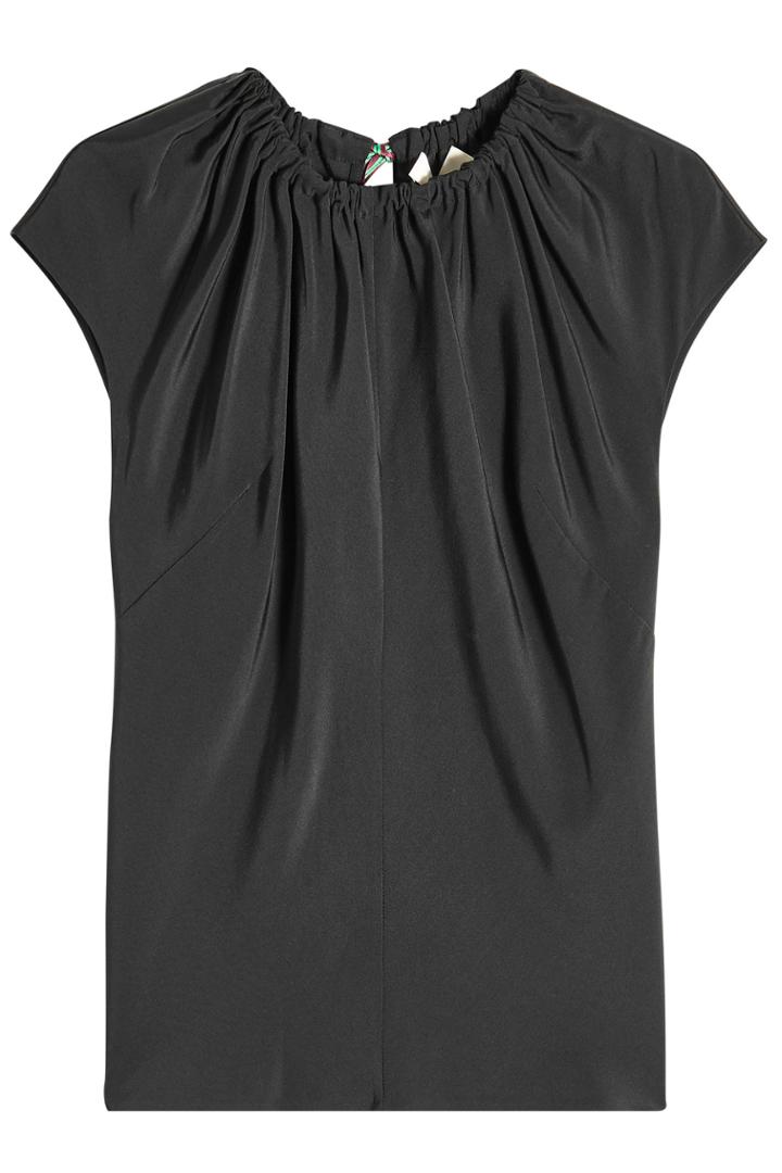 Diane Von Furstenberg Diane Von Furstenberg Off-shoulder Silk Top With Self-tie Trim