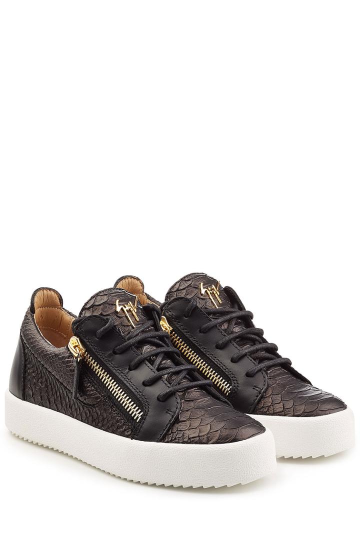 Giuseppe Zanotti Giuseppe Zanotti Embossed Leather Platform Sneakers