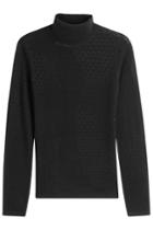 Diane Von Furstenberg Diane Von Furstenberg Merino Wool-silk Pointelle Turtleneck