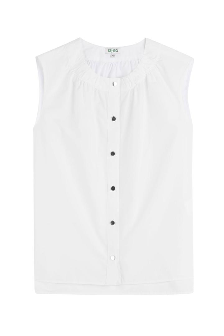 Kenzo Kenzo Sleeveless Cotton Blouse - White