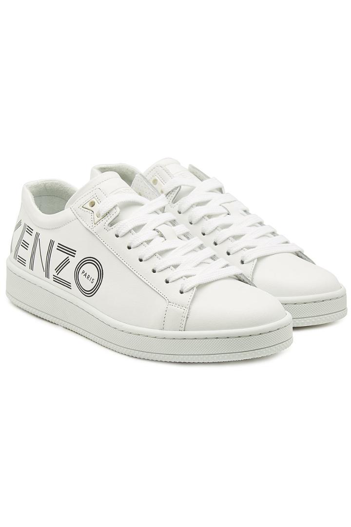 Kenzo Kenzo Printed Leather Sneakers