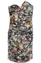 Moschino Strapless Can Print Dress