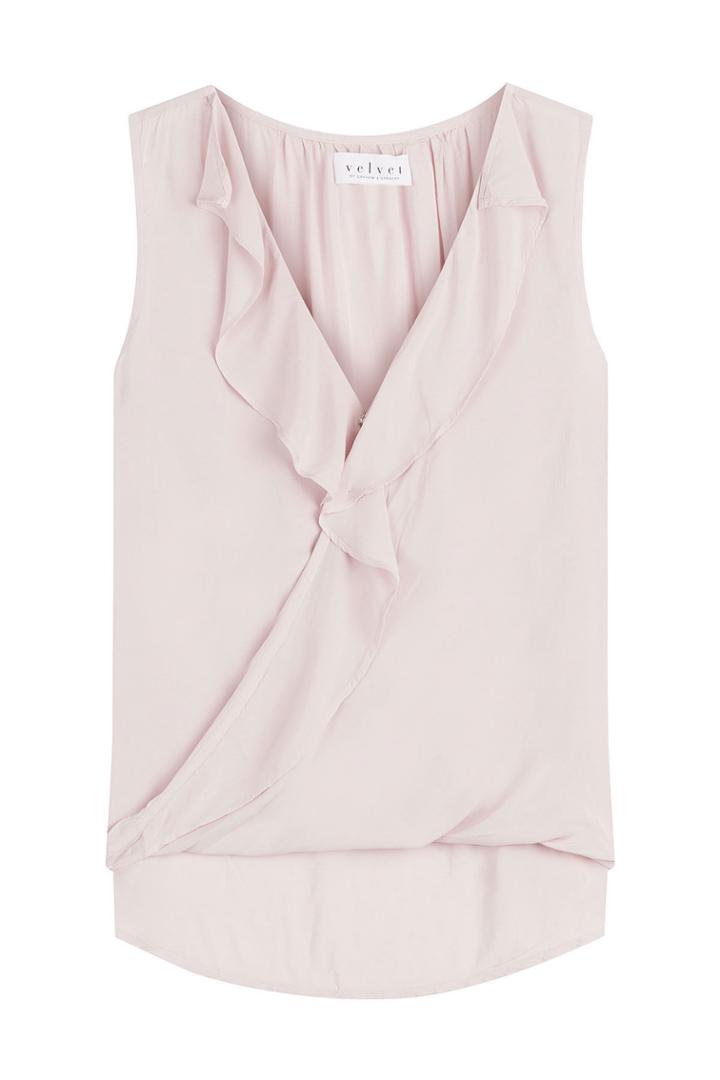 Velvet Velvet Sleeveless Top With Ruffles
