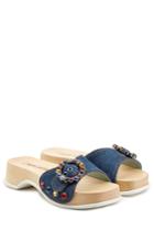 Marc Jacobs Marc Jacobs Embellished Denim Sandals - Blue
