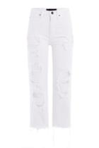 Alexander Wang Alexander Wang Distressed Cropped Jeans - White