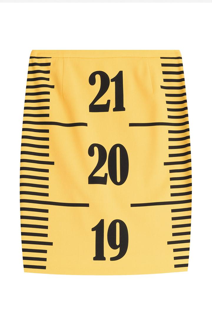 Moschino Wool-twill Printed Skirt
