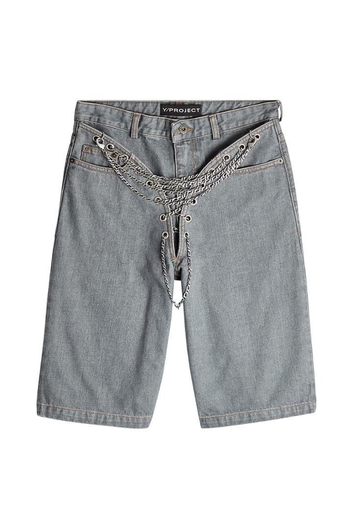 Y/project Y/project Chain-front Denim Shorts