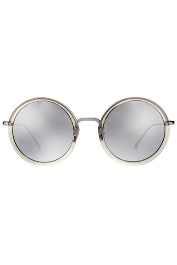 Linda Farrow Linda Farrow Round Sunglasses - Silver