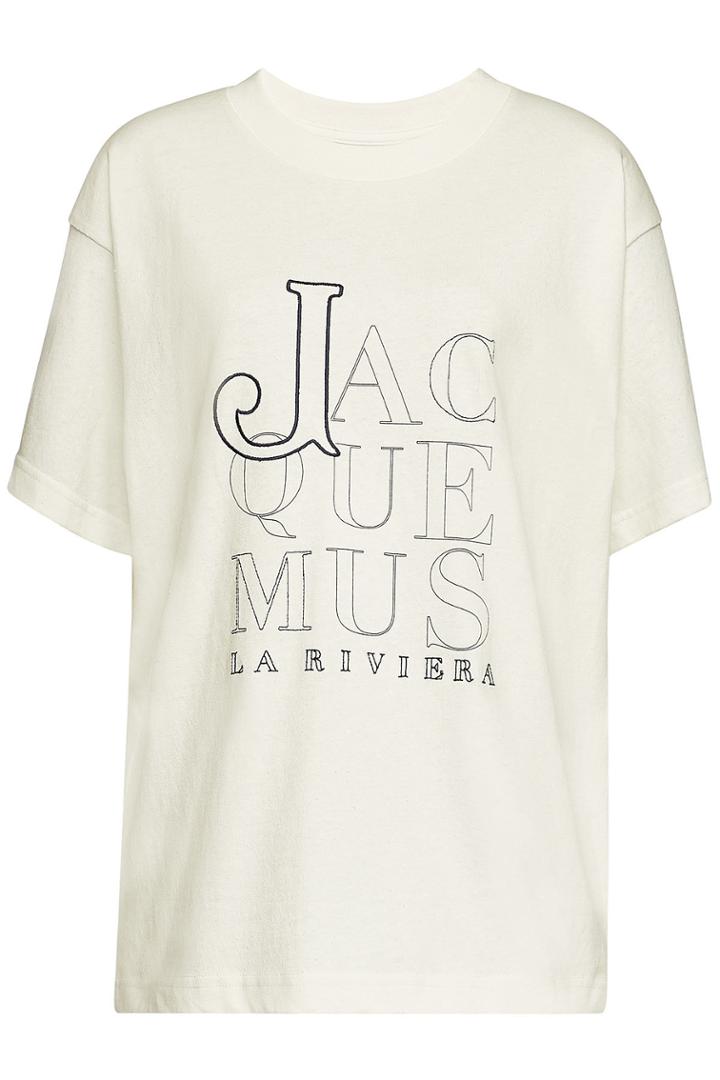 Jacquemus Jacquemus Le T-shirt Riviera Embroidered Cotton T-shirt