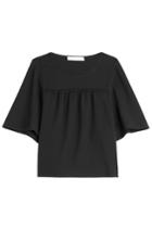 See By Chloé See By Chloé Flutter Sleeve Top - Black