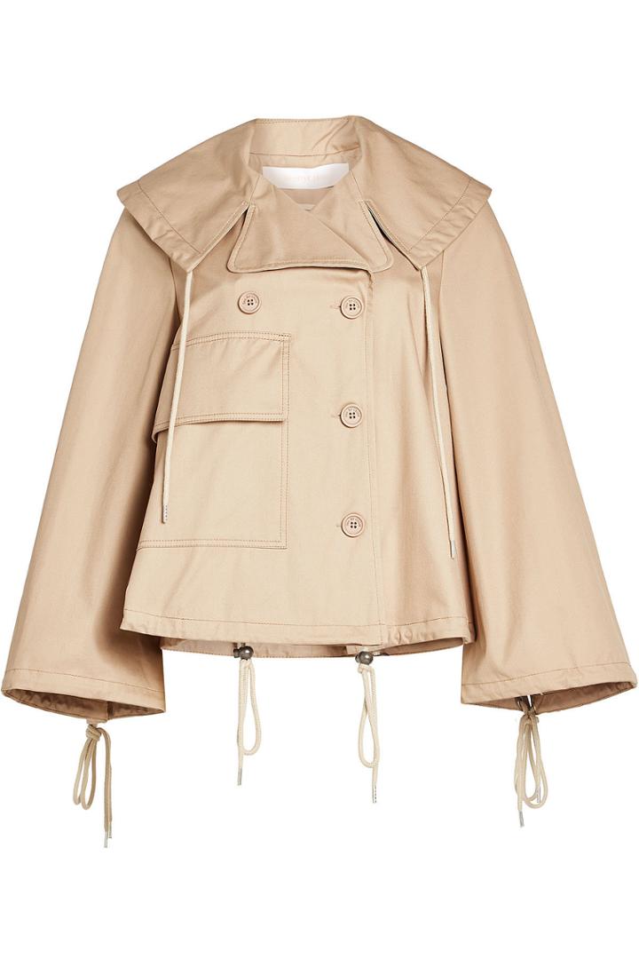 See By Chloé See By Chloé Cropped Cotton Trench Coat