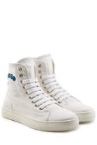 Kenzo Kenzo High-top Cotton Sneakers - White