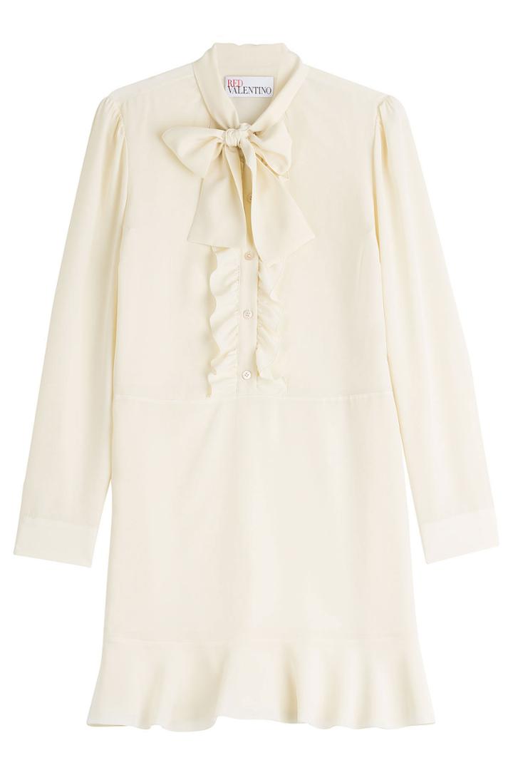 R.e.d. Valentino R.e.d. Valentino Silk Dress With Ruffles