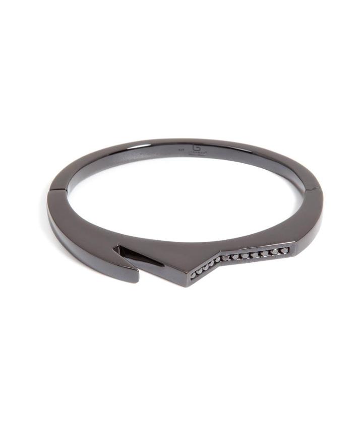 Lynn Ban Black Rhodium Bracelet 3 With Black Diamonds