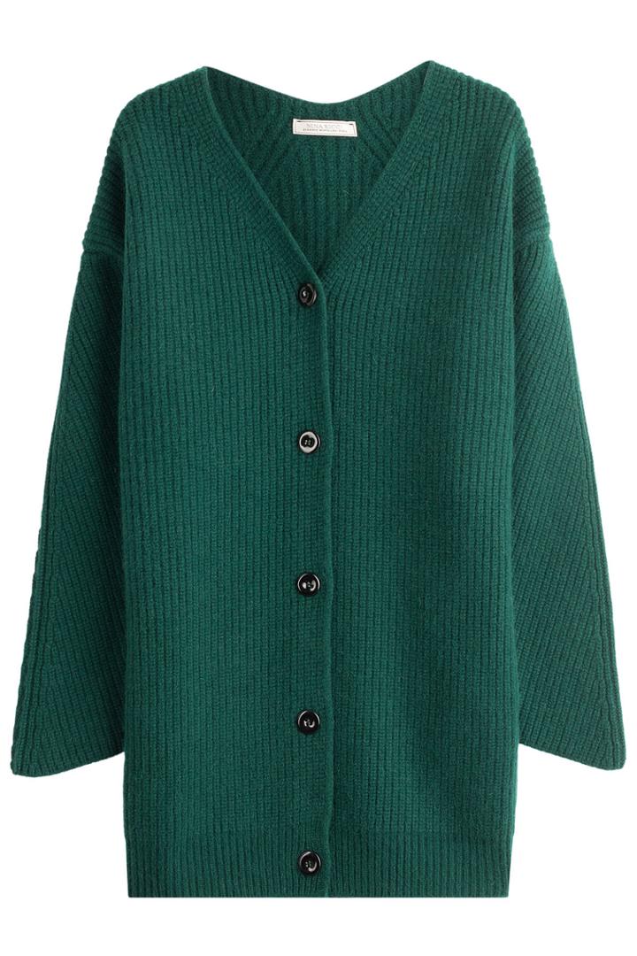 Nina Ricci Nina Ricci Wool Cardigan With Angora - Green