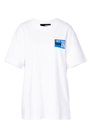Dkny By Cara Delevigne Dkny By Cara Delevigne Cotton Graphic Print T-shirt