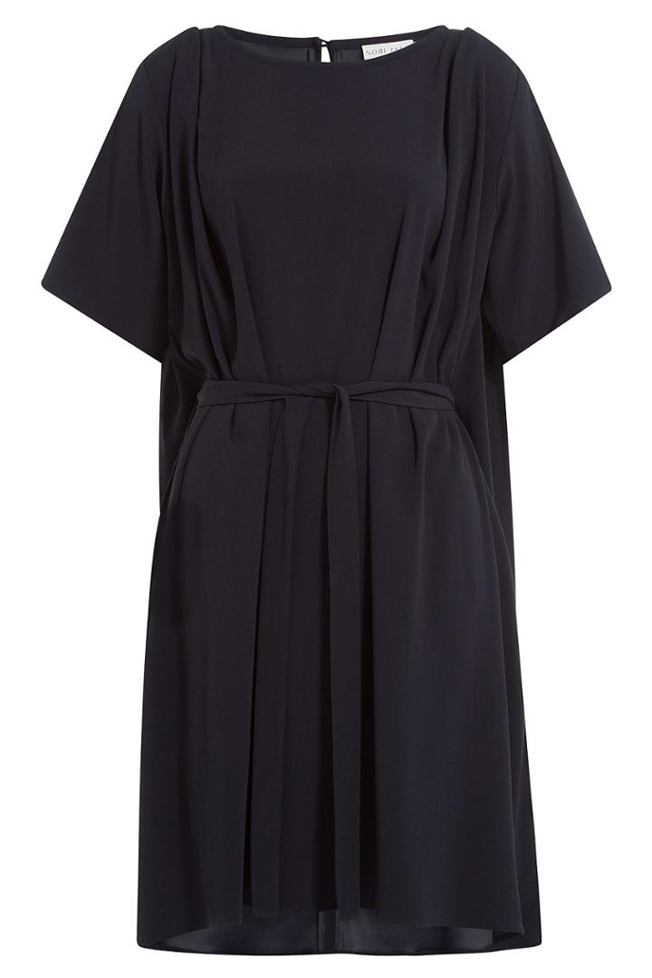 Nobi Talai Nobi Talai Draped Dress With Asymmetric Hemline - Blue