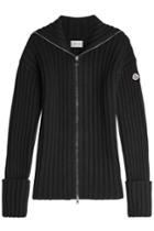 Moncler Moncler Ribbed Cardigan With Virgin Wool And Cashmere