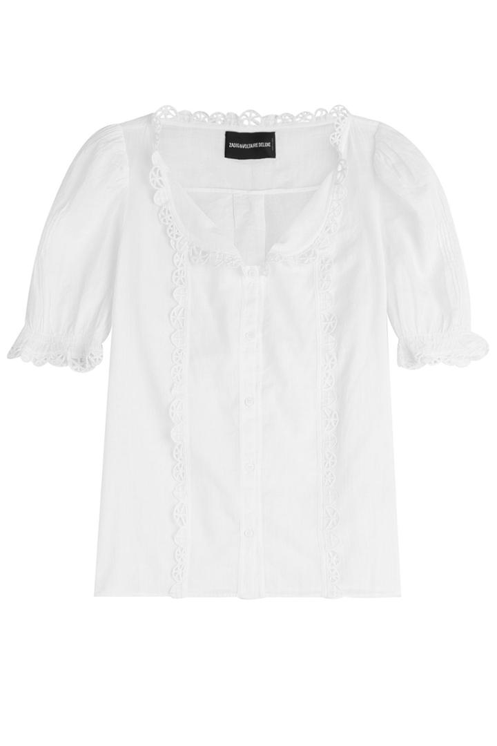 Zadig & Voltaire Zadig & Voltaire Theos Blouse With Embroidered Detail - White