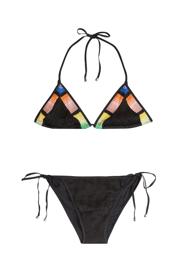 Missoni Mare Missoni Mare Triangle Bikini With Crochet - Black