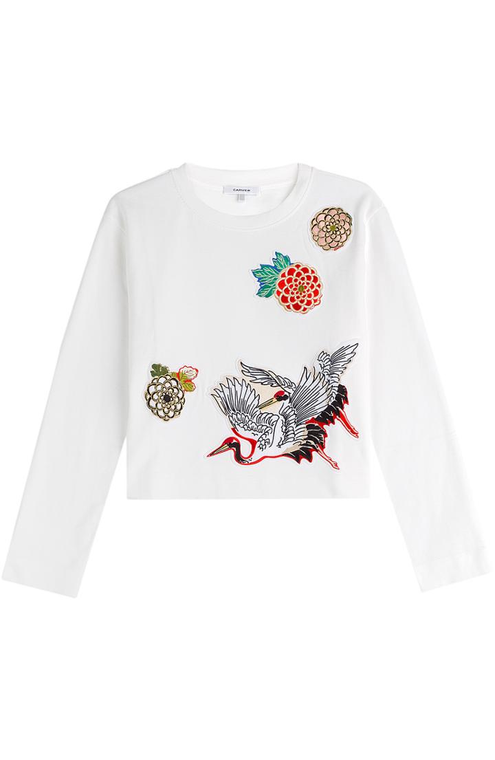 Carven Cotton Sweatshirt With Applique