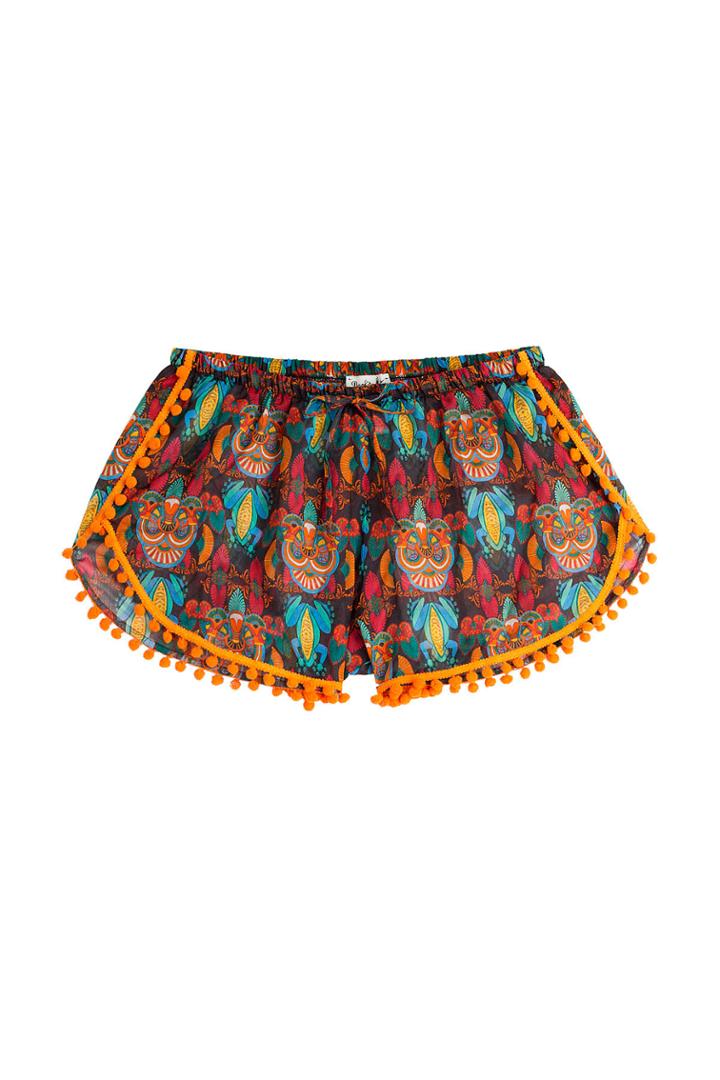 Paolita Paolita Printed Cotton Shorts - Black