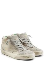 Golden Goose Golden Goose Mid Star Leather And Cotton Sneakers