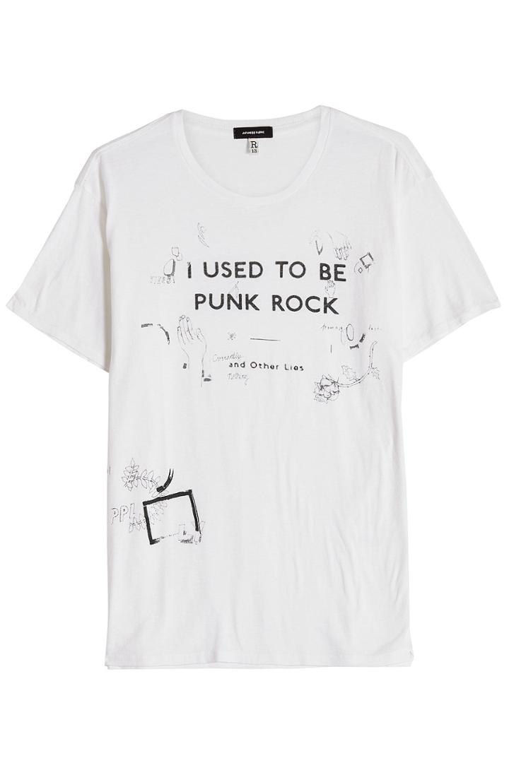 R13 R13 Punk Rock Scribble Boy Cotton Tee