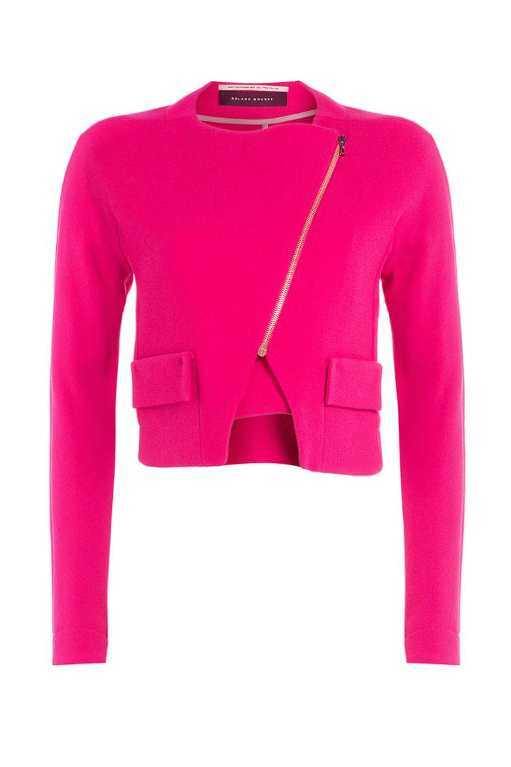 Roland Mouret Roland Mouret Zipped Wool Jacket - Pink