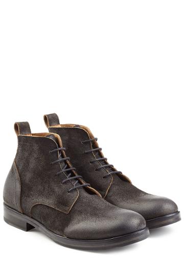 Fiorentini & Baker Fiorentini & Baker Distressed Suede Lace-up Boots - Black