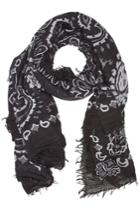 Zadig & Voltaire Zadig & Voltaire Delta Paisley Skull Scarf With Wool