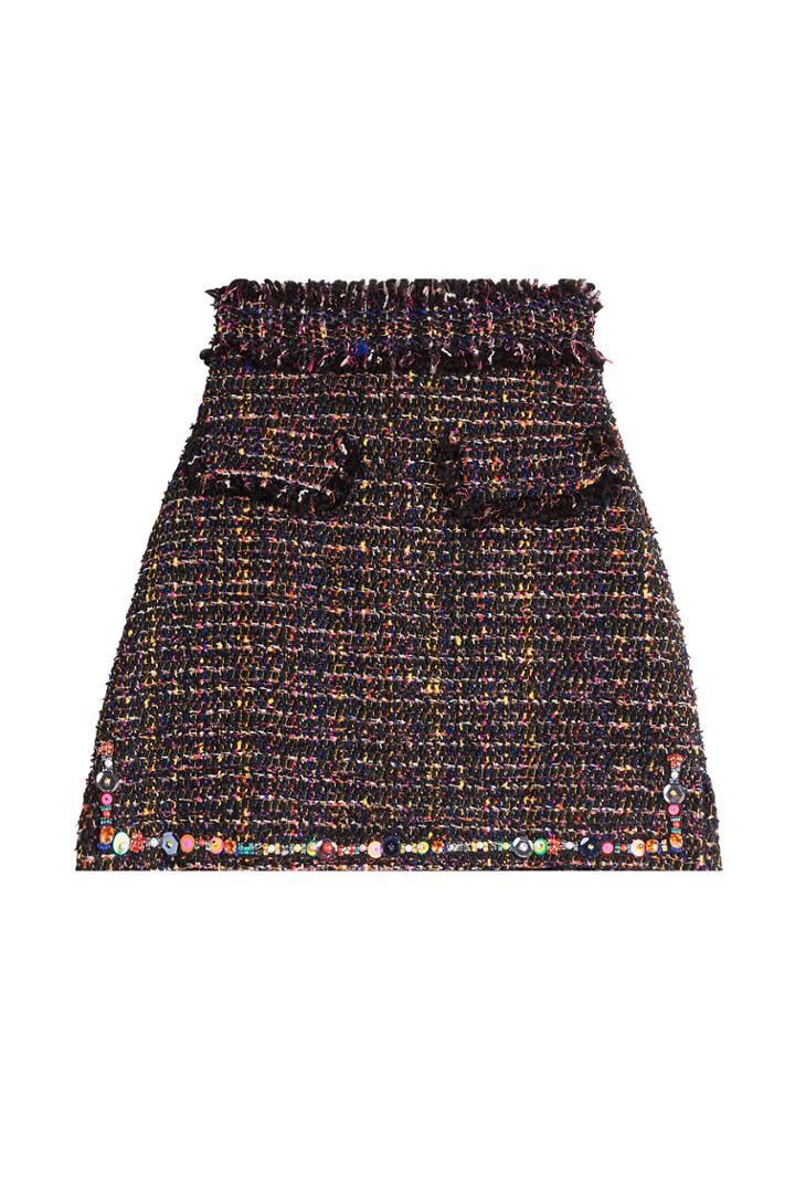 Msgm Msgm Bouclé Mini Skirt - None