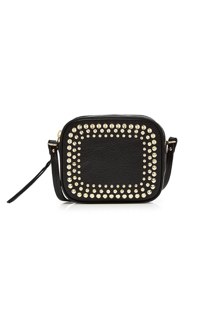 Alexander Mcqueen Alexander Mcqueen Mini Embellished Leather Camera Bag
