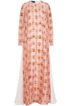 Rochas Rochas Printed Silk Floor Length Gown - Pink