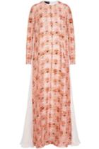 Rochas Rochas Printed Silk Floor Length Gown - Pink