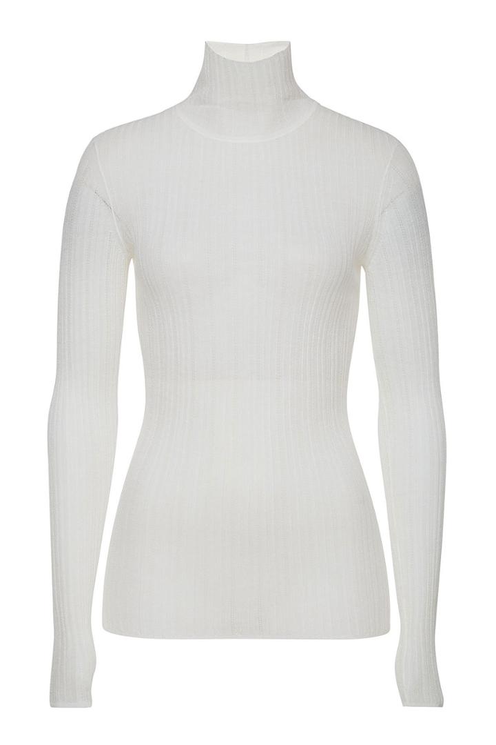 Theory Theory Sheer Turtleneck Pullover With Wool